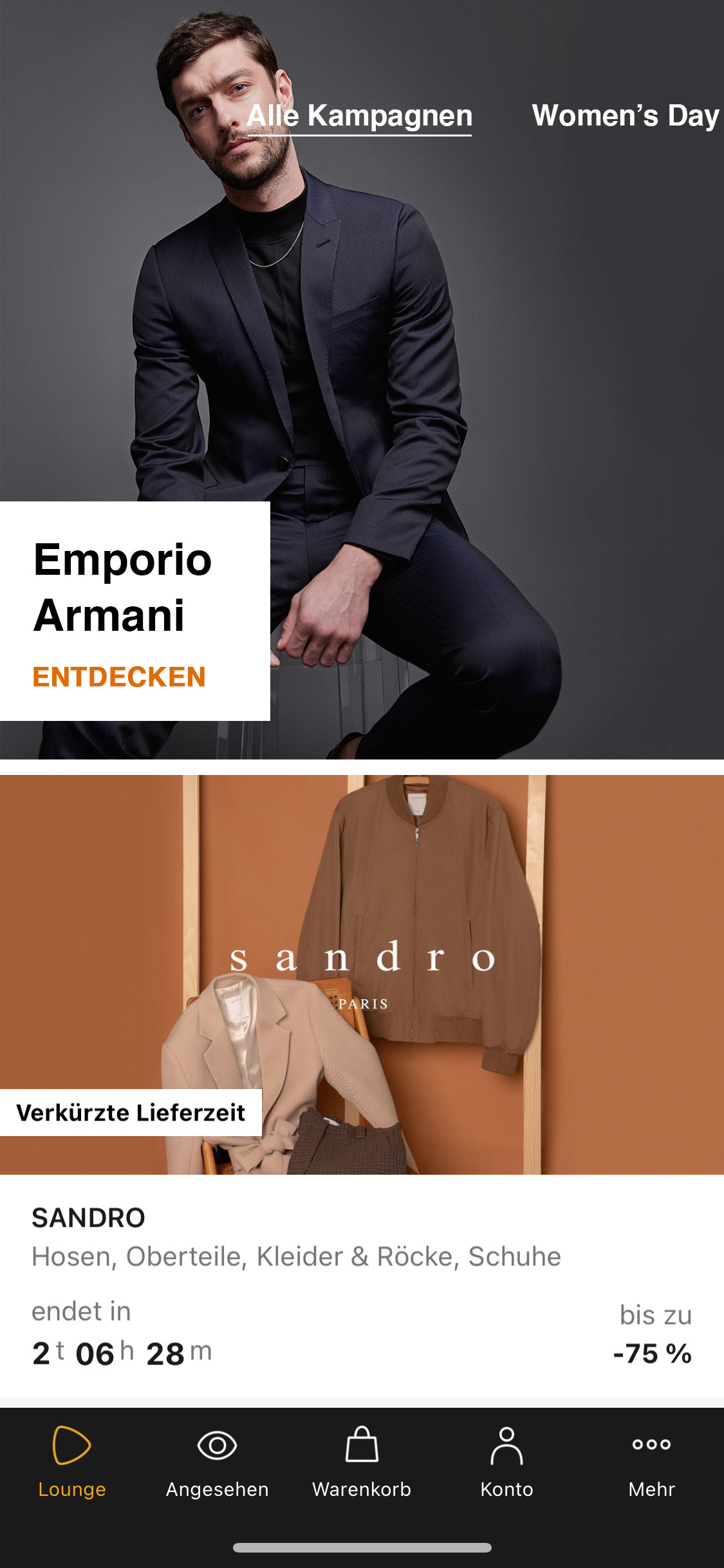 zLounge App Mockup