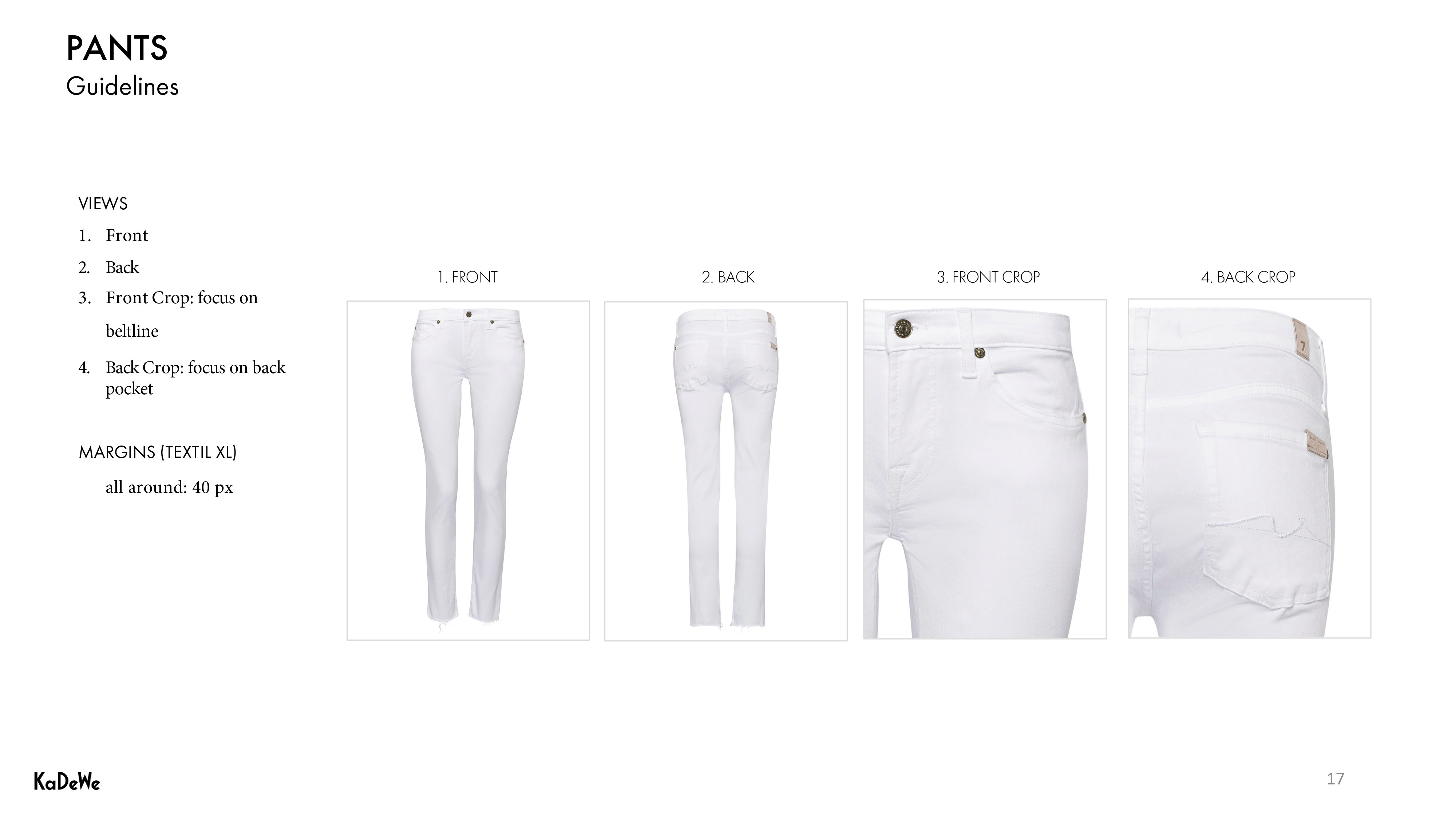Packshot, jeans and pants
