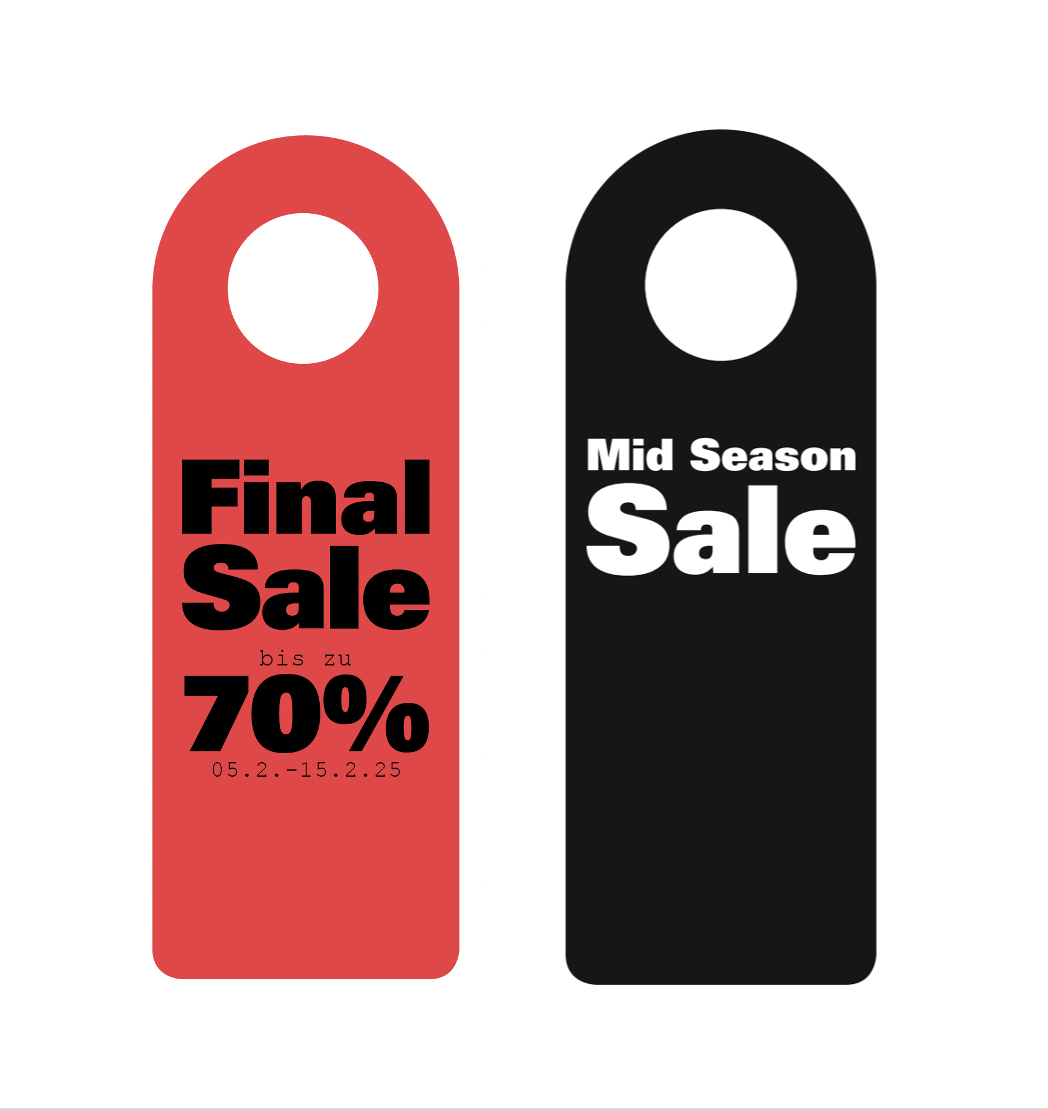 Hang tags, two phases